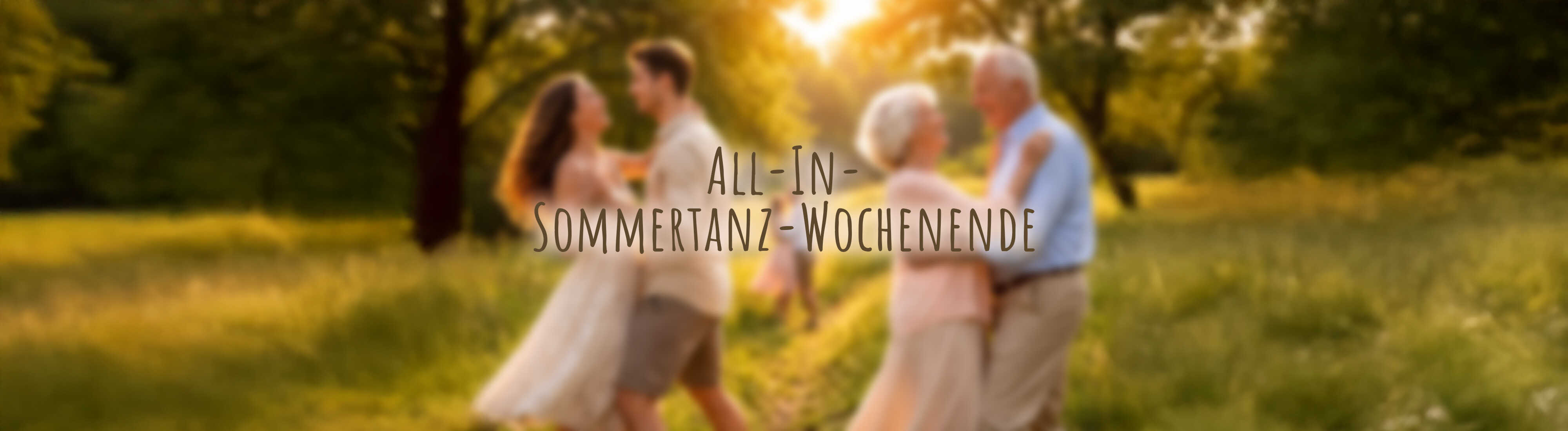 Ein junges und altes Tanzendes Paar zum Sommertanz-Wochenende