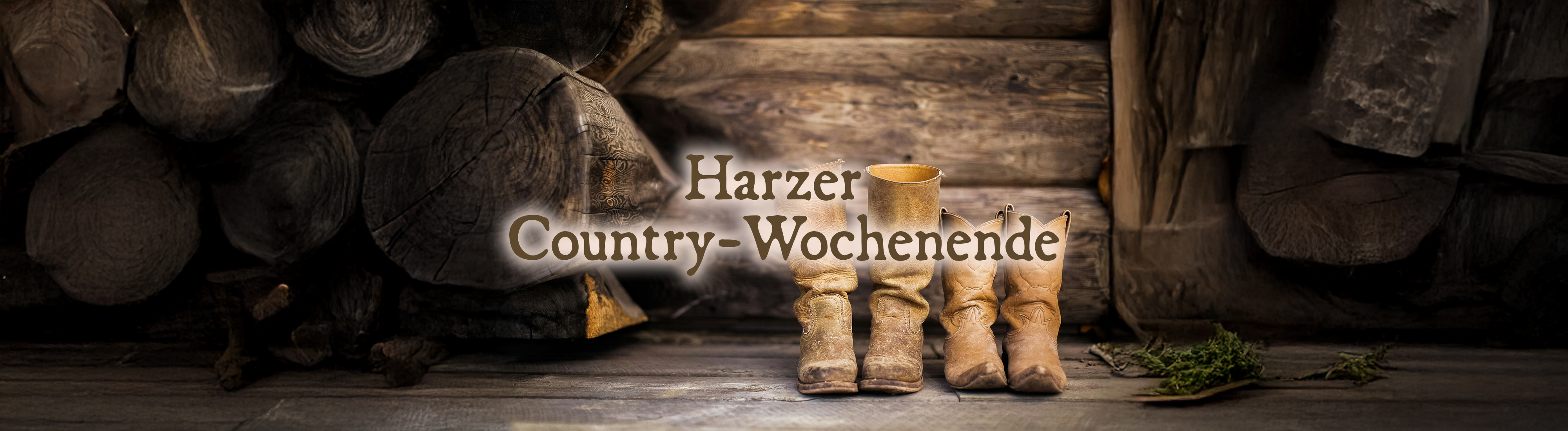 Weihnachtliches Bild mit lächelndem Weihnachtsmann, Schneeflocken, Rentier und dem Text 'Christmas-Party-Wochenenden'.